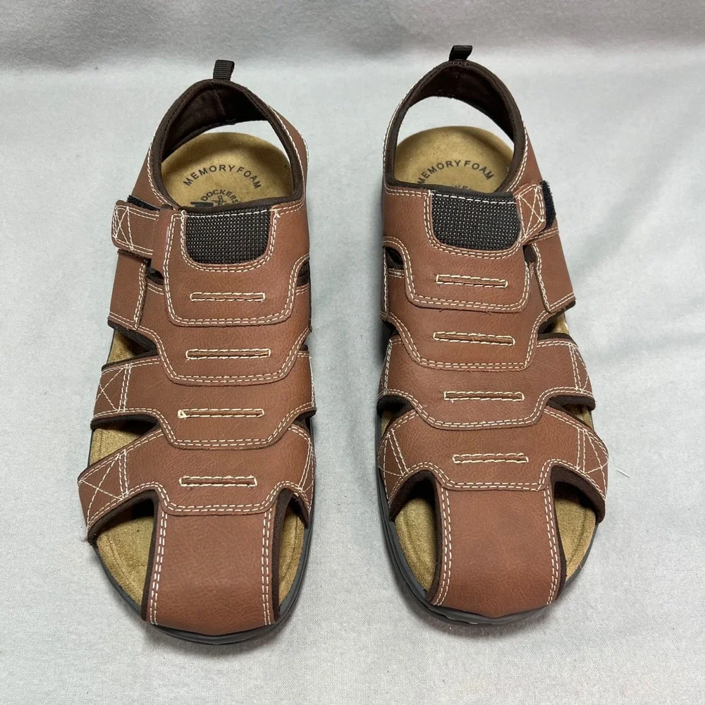 Dockers Searose Fisherman Sandals Rust Brown Memory Foam‎ Casual Gorpcore 13 M